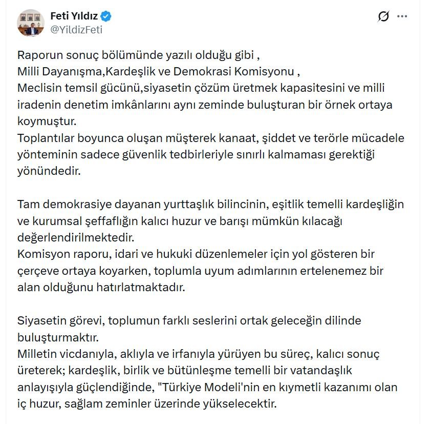 MHP'li Feti Yıldız, TBMM'deki Milli