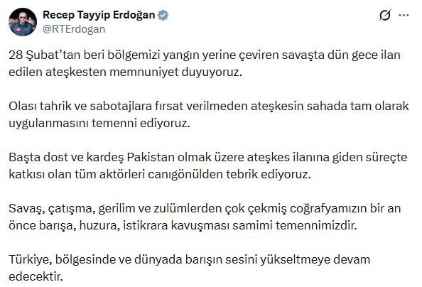 Cumhurbaşkanı Erdoğan, ABD-İsrail ile