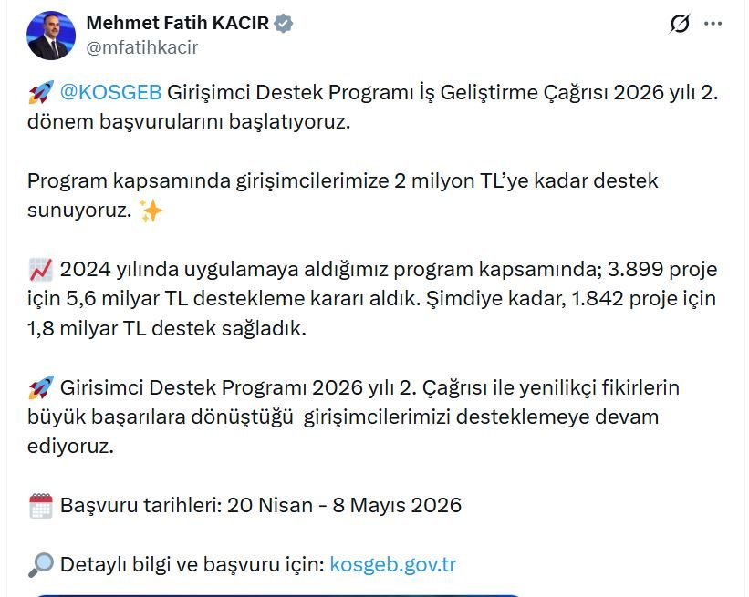 Sanayi ve Teknoloji Bakanı Mehmet