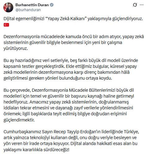 İletişim Başkanı Burhanettin Duran,