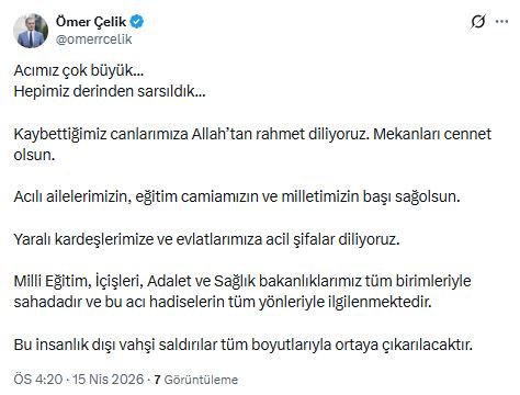 AK Parti Sözcüsü Ömer Çelik,