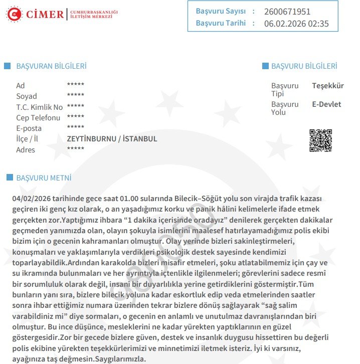 Polis Haftası'nda vatandaşlar, CİMER üzerinden