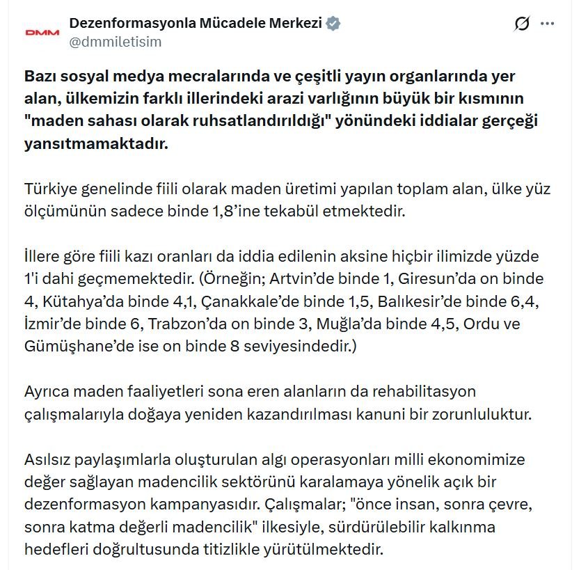İletişim Başkanlığı DMM, 'Türkiye'nin