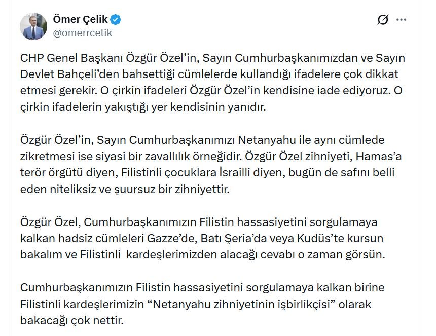 AK Parti Sözcüsü Ömer Çelik,