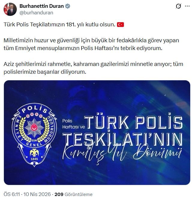 İletişim Başkanı Burhanettin Duran, Türk