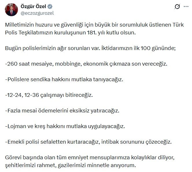 CHP Genel Başkanı Özgür Özel,