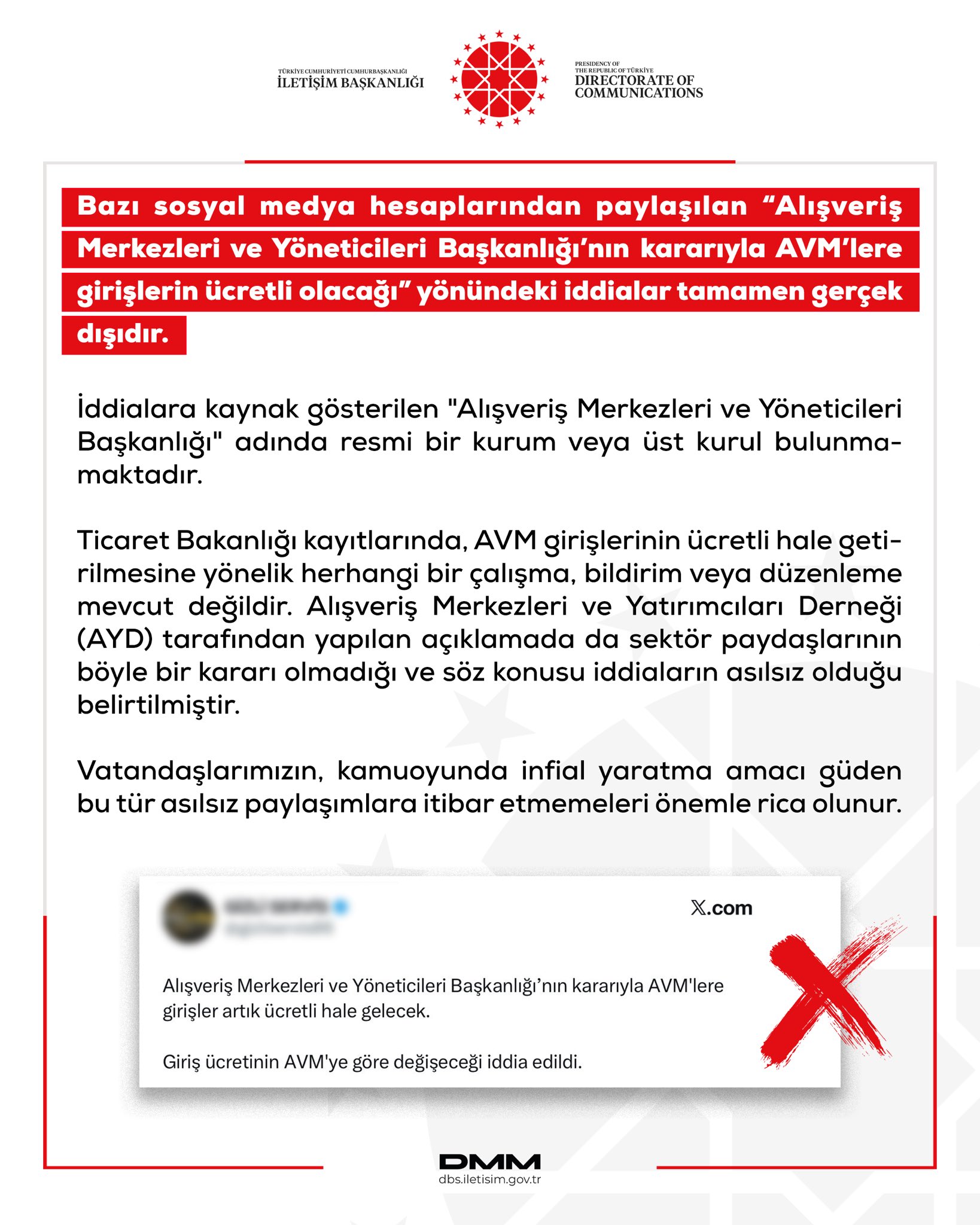 İletişim Başkanlığı DMM, sosyal medyada