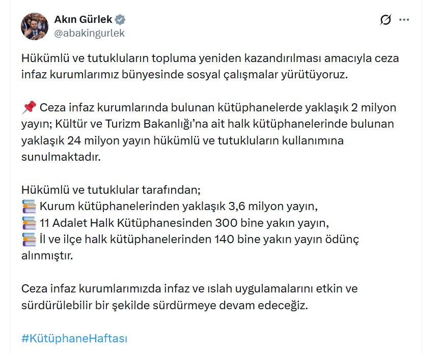 Adalet Bakanı Akın Gürlek, cezaevi