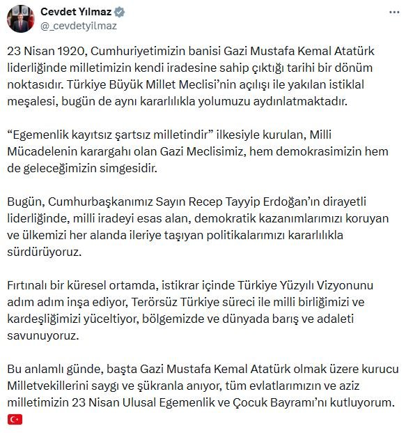 Cumhurbaşkanı Yardımcısı Cevdet Yılmaz, TBMM'nin