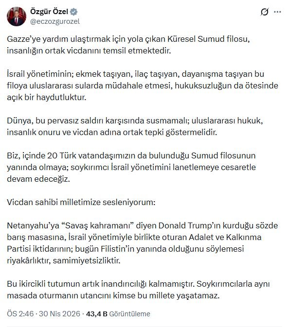 CHP Genel Başkanı Özgür Özel,