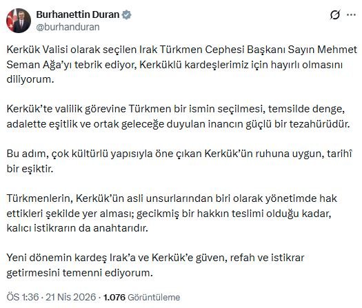 İletişim Başkanı Burhanettin Duran,