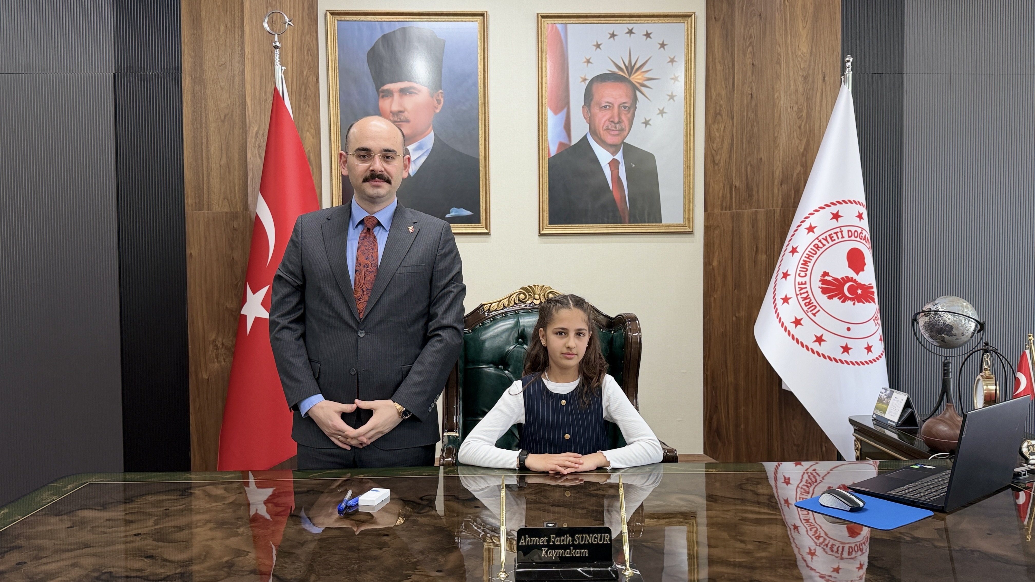 Malatya Doğanşehir'de Kaymakam koltuğuna oturan