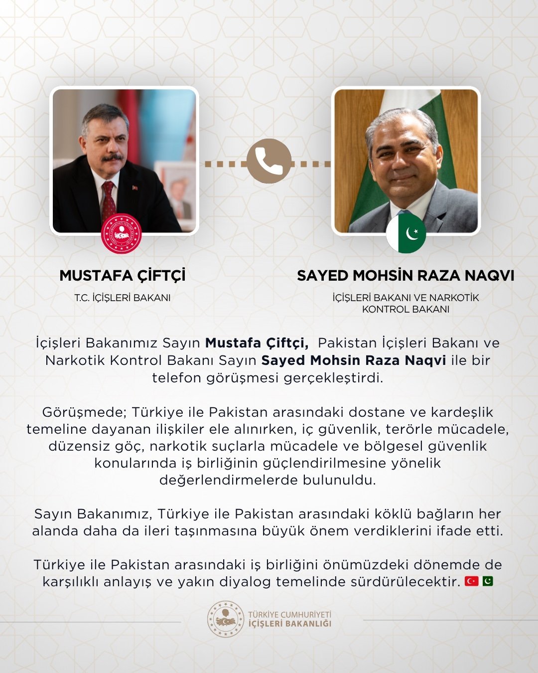 İçişleri Bakanı Mustafa Çiftçi,