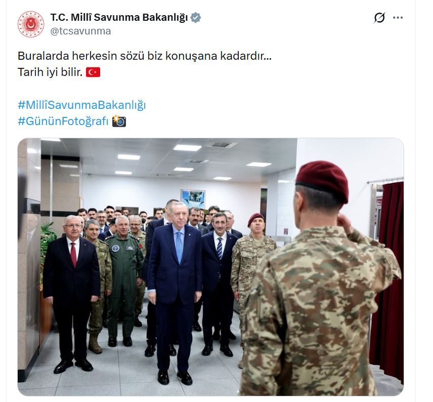 Milli Savunma Bakanlığı, Cumhurbaşkanı Erdoğan'ın