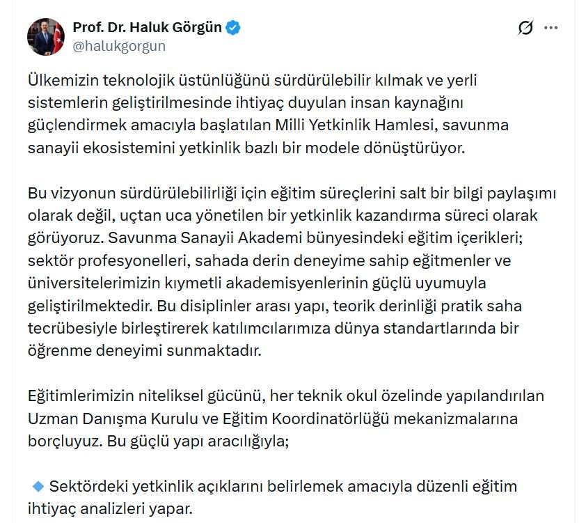 Savunma Sanayii Başkanı Haluk Görgün,