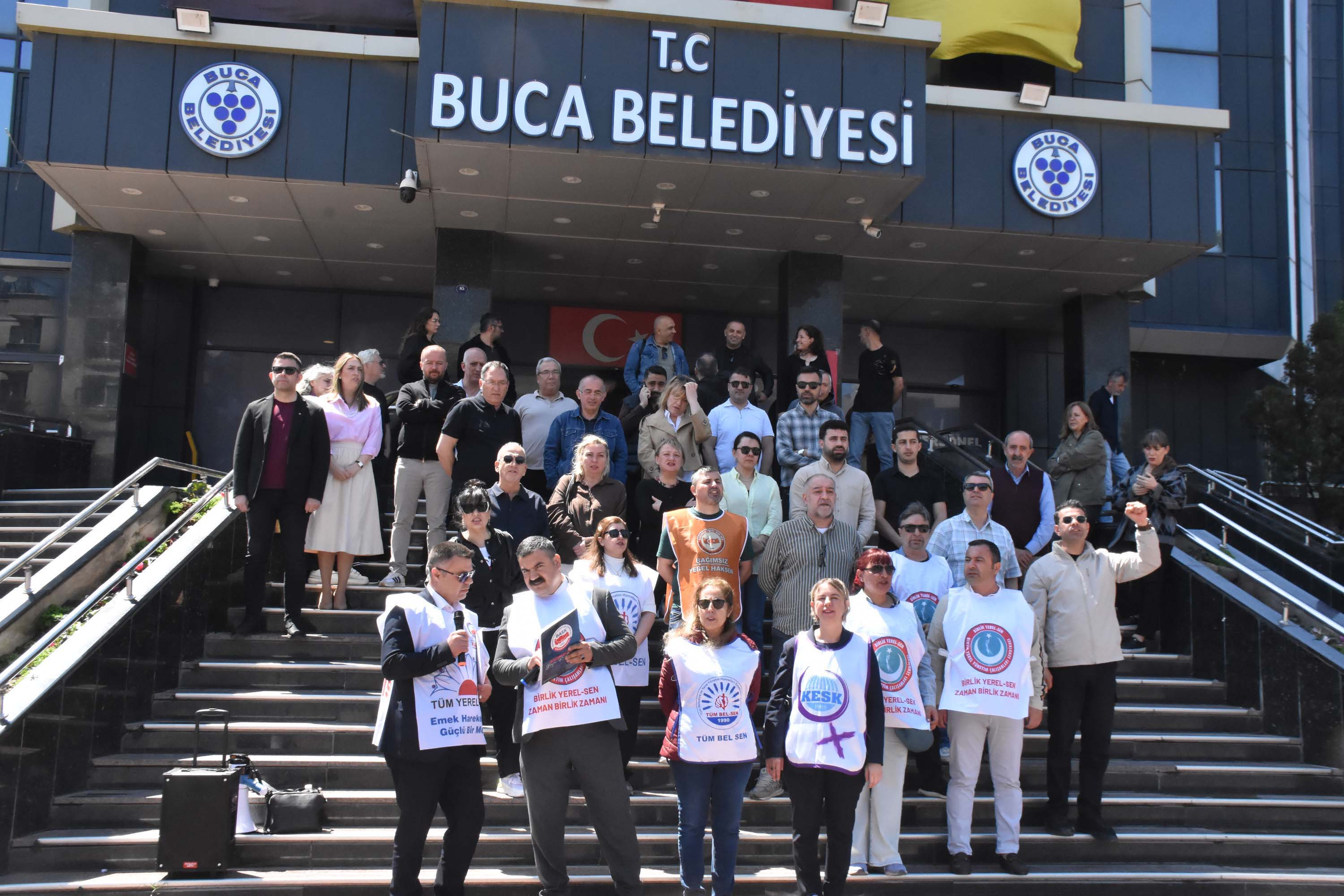 Buca Belediyesi'nde memurlar, ödenmeyen TİS