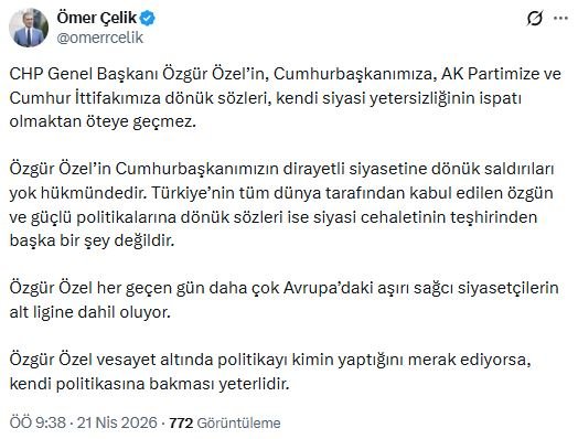 AK Parti Sözcüsü Ömer Çelik,