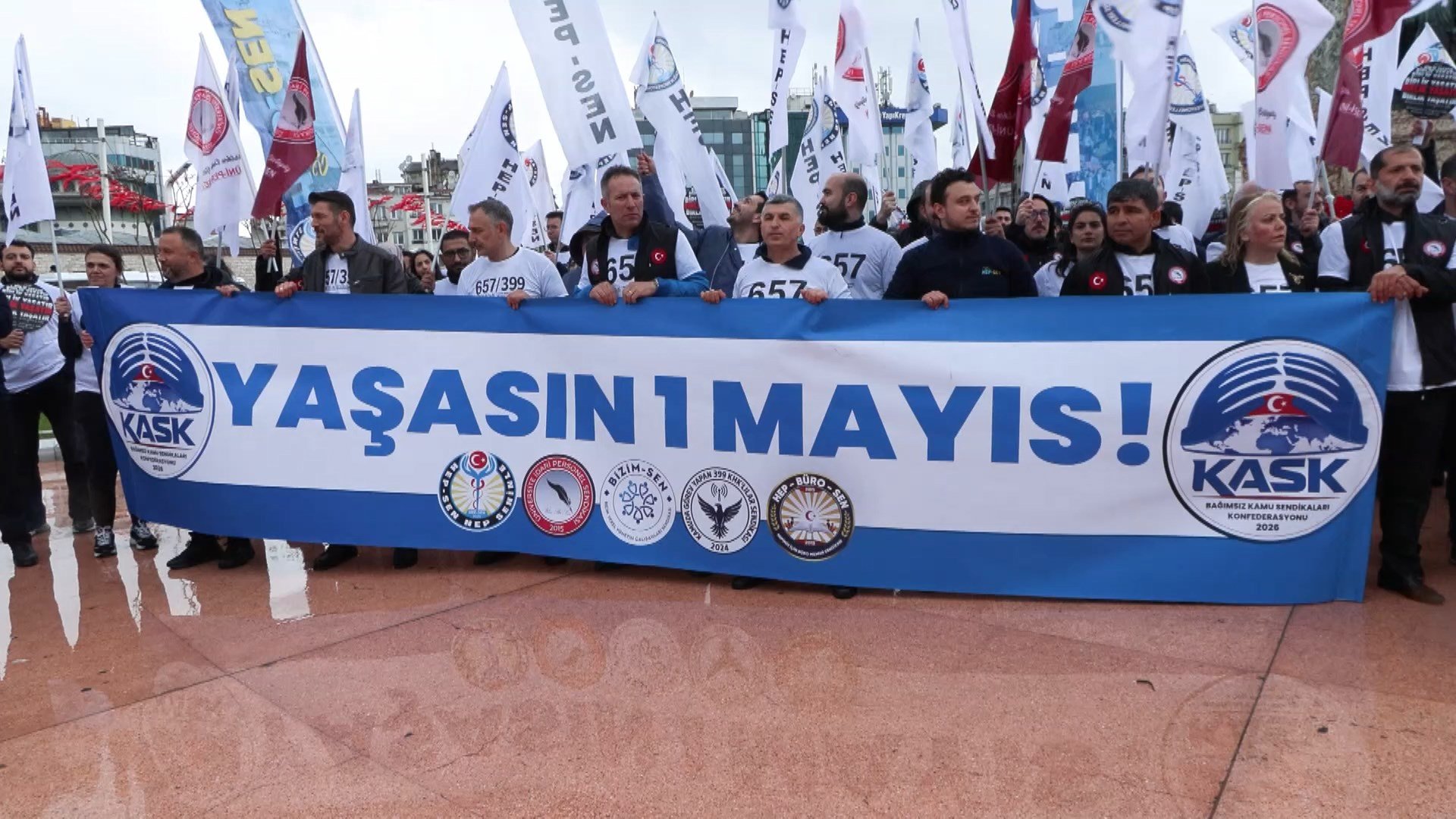 KASK ve HEP-SEN, Taksim Meydanı'nda