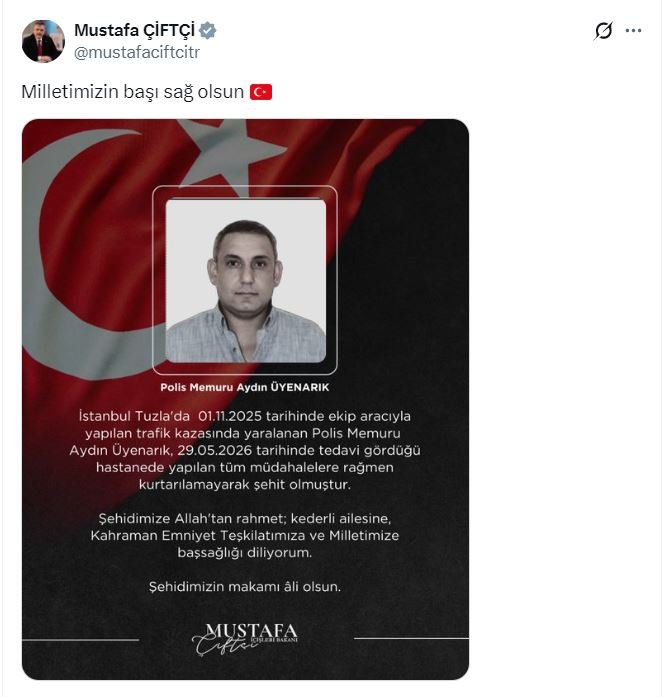 İçişleri Bakanı Mustafa Çiftçi, 1