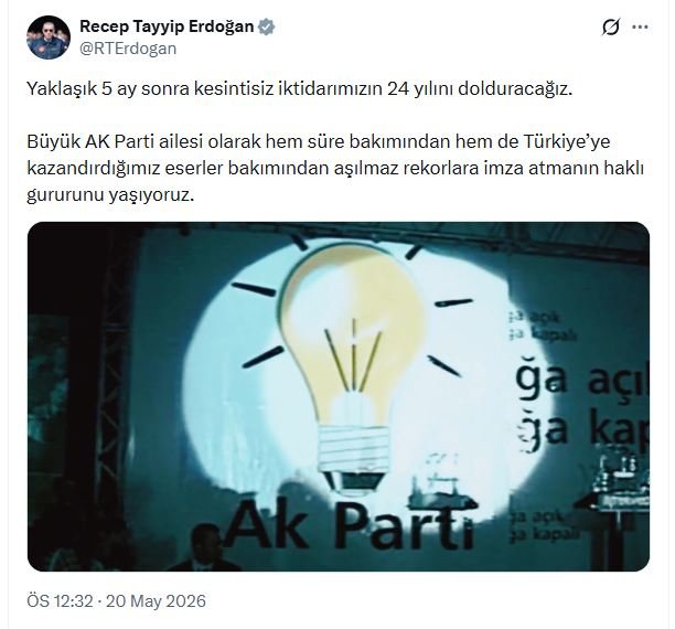 Cumhurbaşkanı Erdoğan, AK Parti