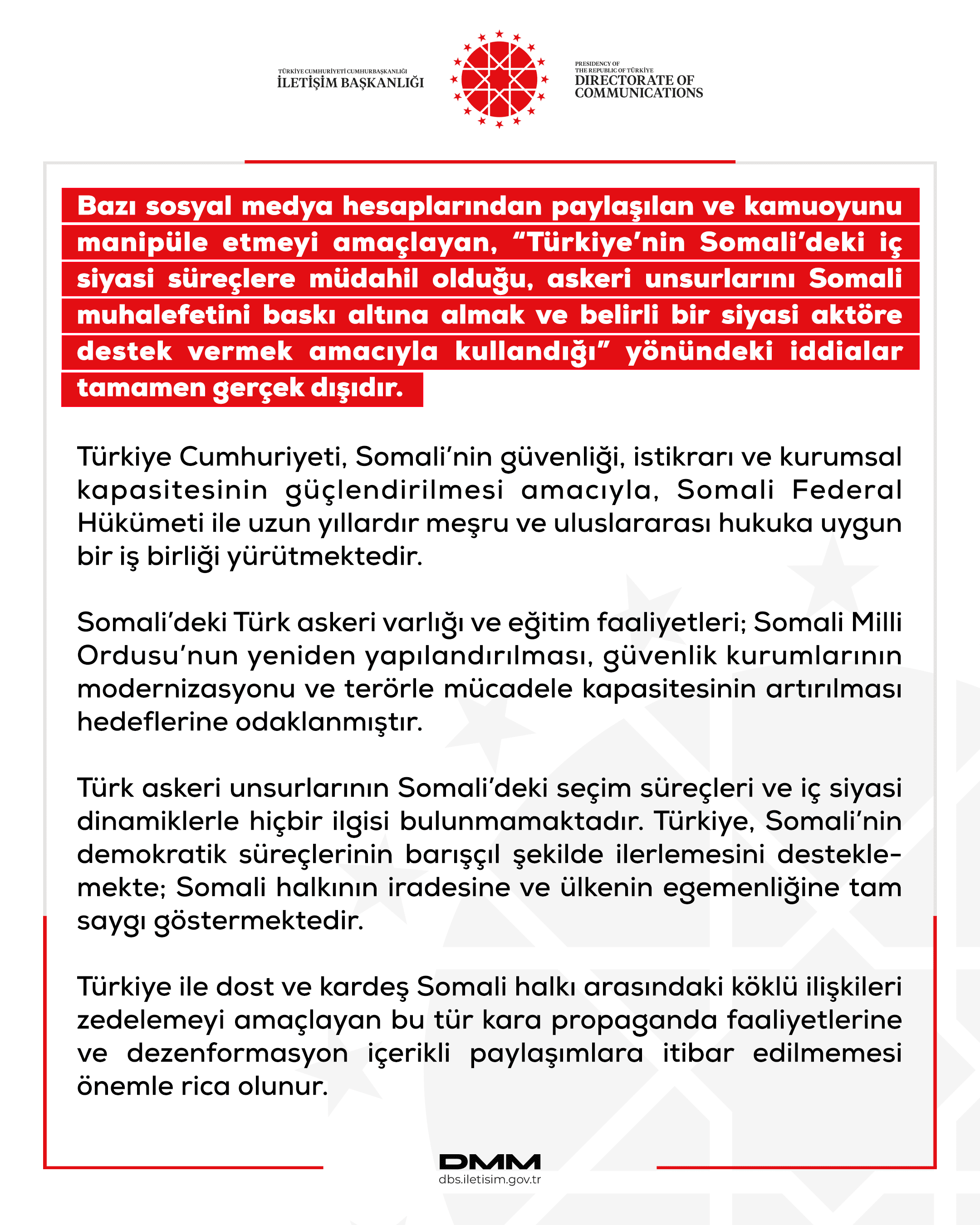 Dezenformasyonla Mücadele Merkezi (DMM),