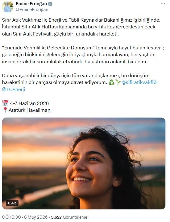 Cumhurbaşkanı Recep Tayyip Erdoğan'ın eşi