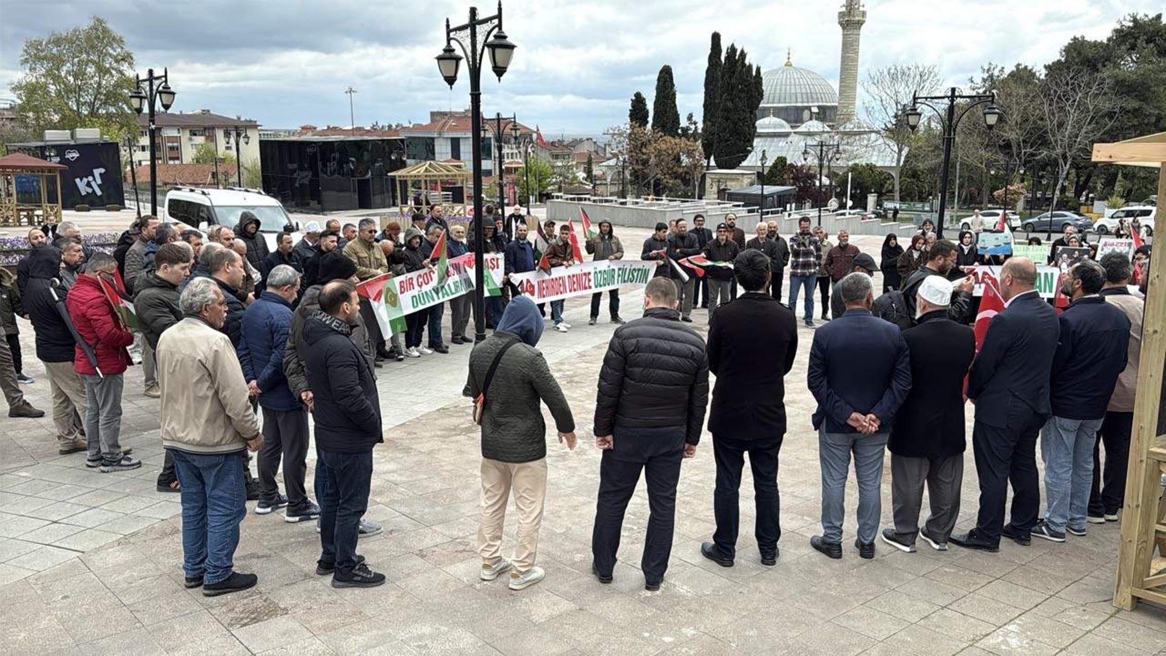 Tekirdağ'da sivil toplum kuruluşları, İsrail'in