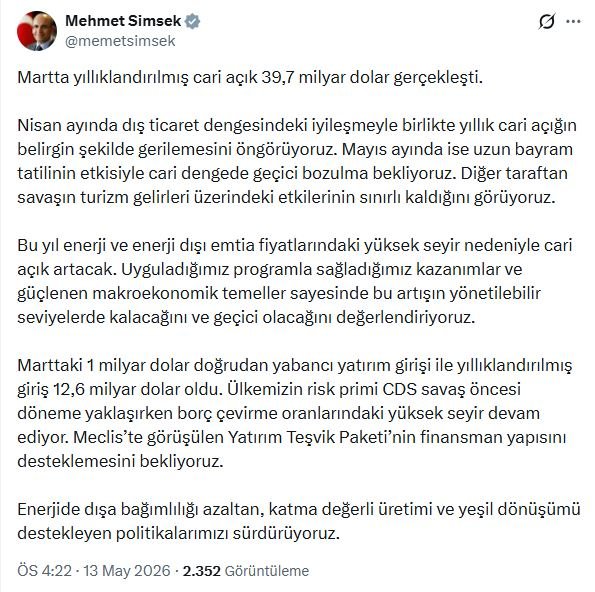 Hazine ve Maliye Bakanı Mehmet