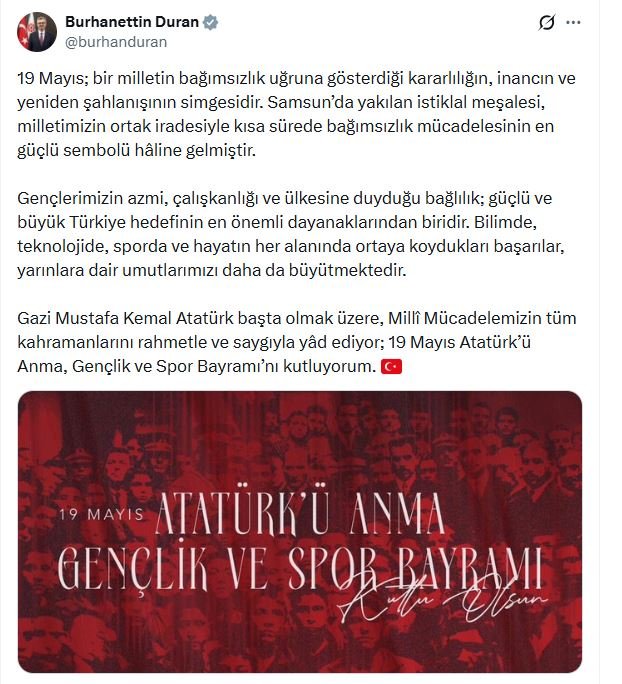 İletişim Başkanı Burhanettin Duran,