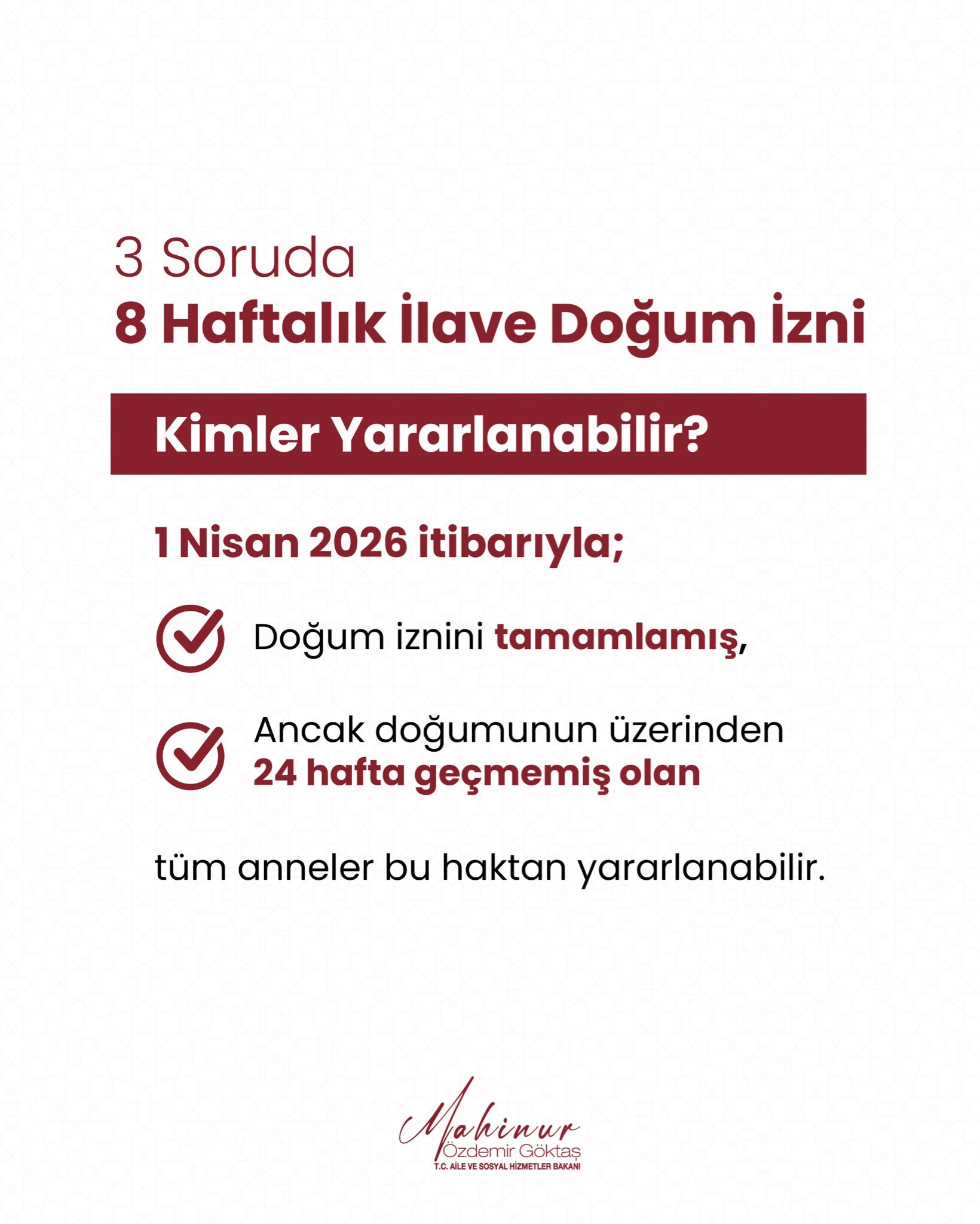 Aile ve Sosyal Hizmetler Bakanı