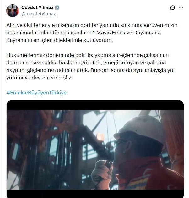 Cumhurbaşkanı Yardımcısı Cevdet Yılmaz, 1