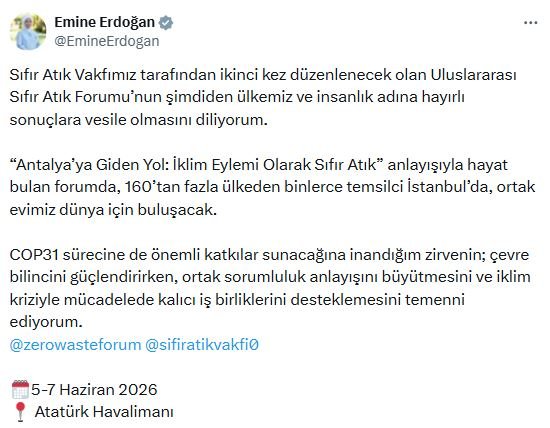 Emine Erdoğan, Sıfır Atık Forumu
