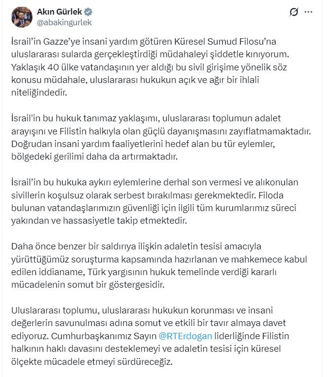 Adalet Bakanı Akın Gürlek,