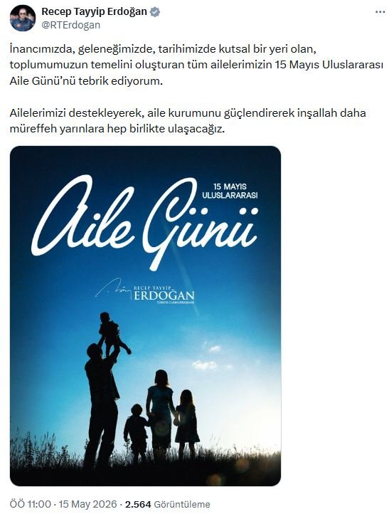 Cumhurbaşkanı Erdoğan, 15 Mayıs