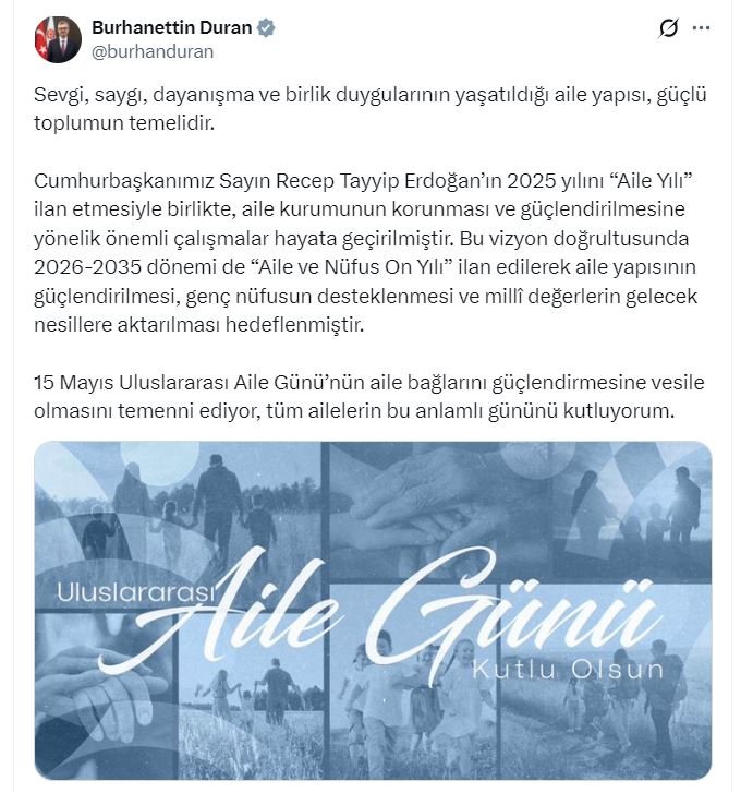 İletişim Başkanı Burhanettin Duran, 15