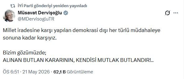 İYİ Parti Genel Başkanı Müsavat