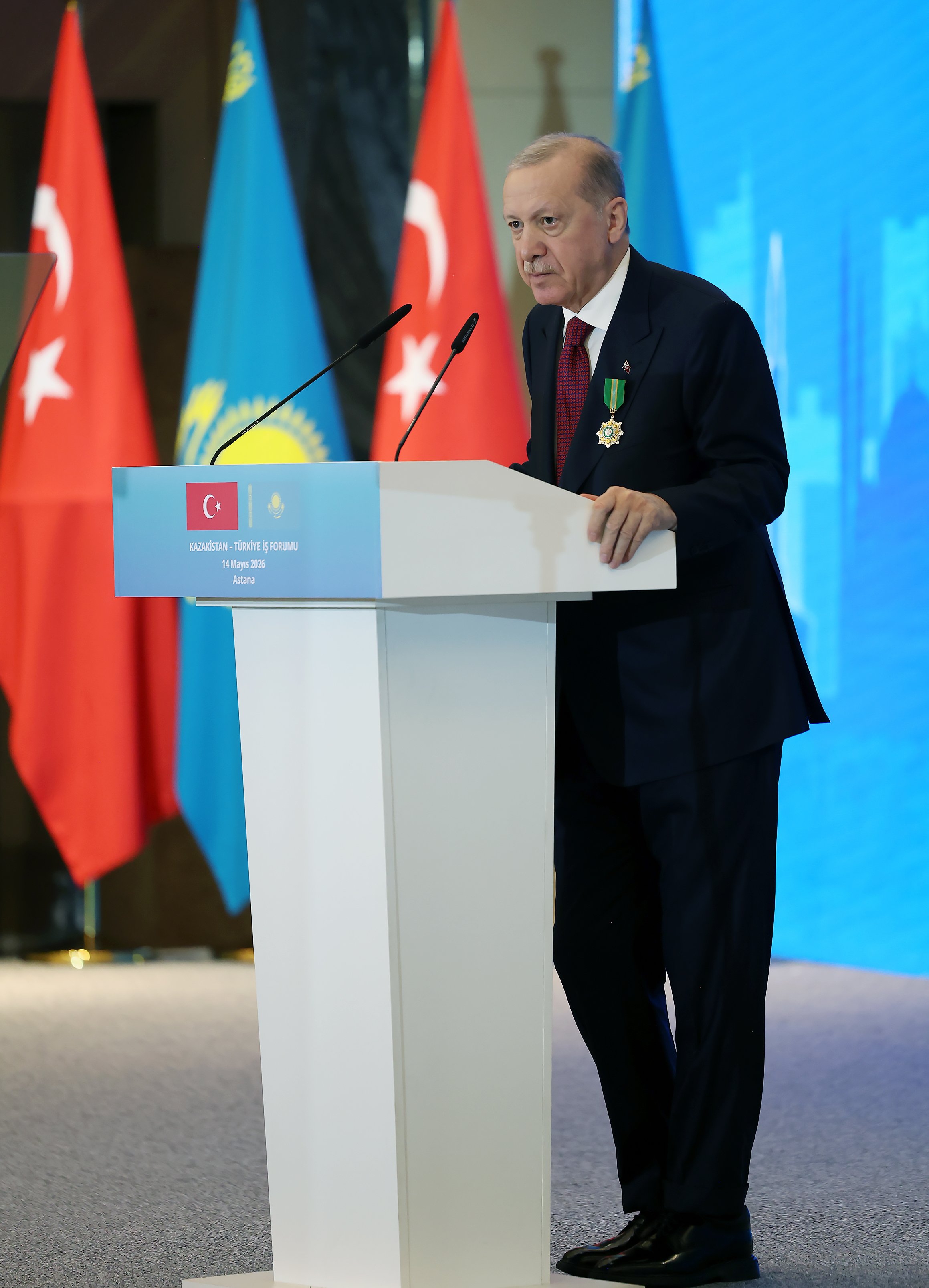 Cumhurbaşkanı Erdoğan, Türkiye-Kazakistan İş Forumu'nda
