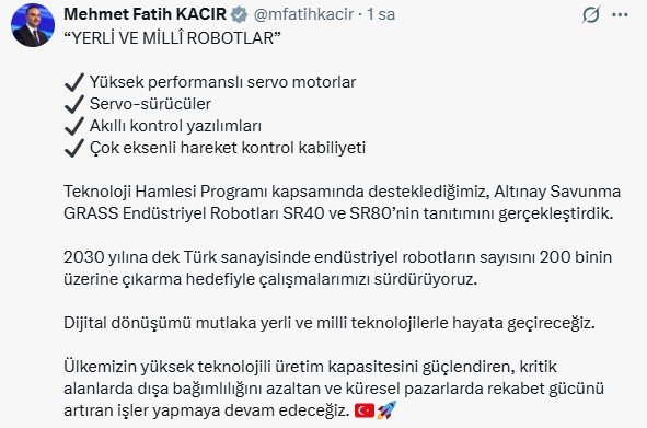 Sanayi ve Teknoloji Bakanı Mehmet