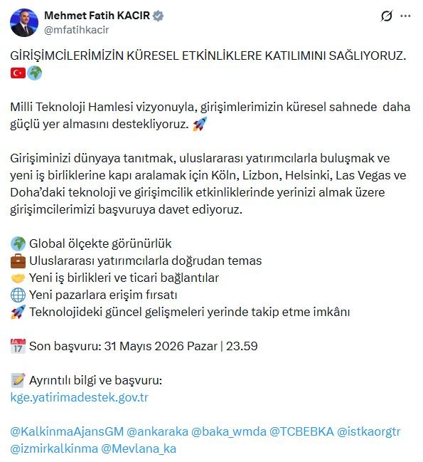 Sanayi ve Teknoloji Bakanı Mehmet