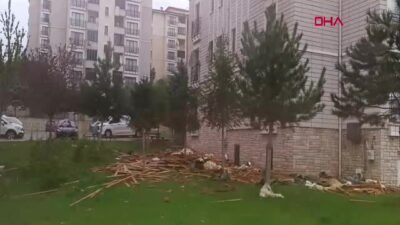 Gaziantep'te etkili olan şiddetli fırtına
