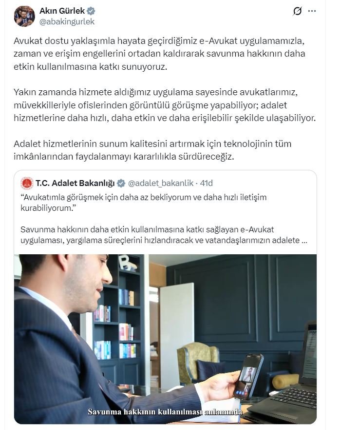 Adalet Bakanı Akın Gürlek, avukat