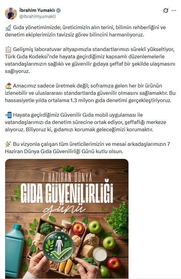 Tarım ve Orman Bakanı