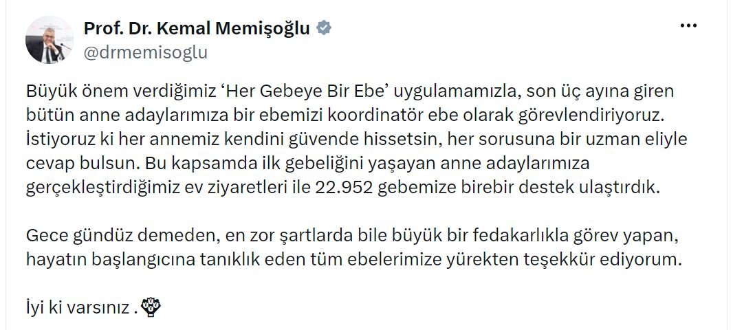 Sağlık Bakanı Kemal Memişoğlu, 'Her