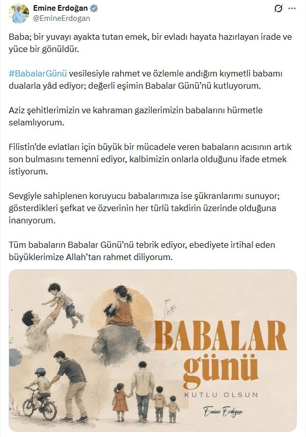 Cumhurbaşkanı eşi Emine Erdoğan, Babalar