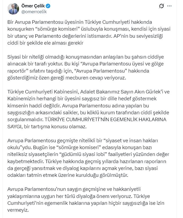 AK Parti Sözcüsü Ömer Çelik,