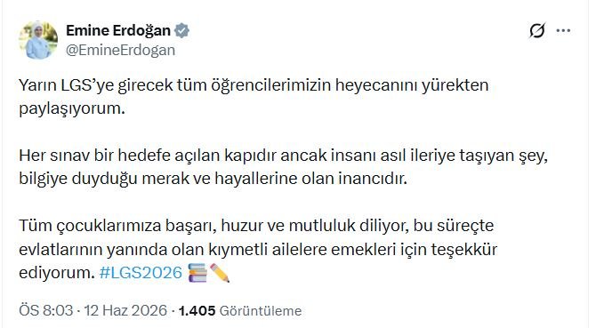 Cumhurbaşkanı Erdoğan'ın eşi Emine Erdoğan,