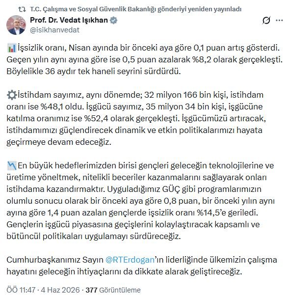 Çalışma ve Sosyal Güvenlik Bakanı
