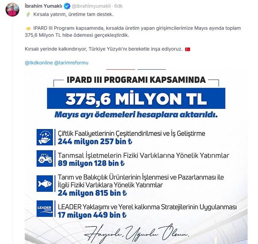 Tarım ve Orman Bakanı İbrahim