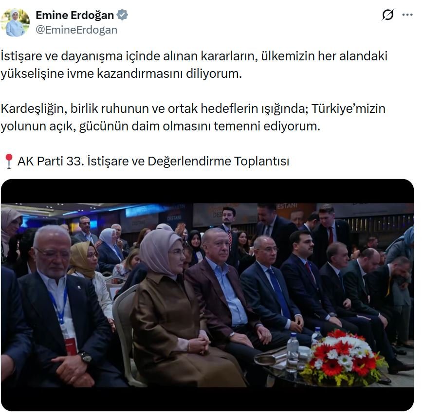 Emine Erdoğan, AK Parti 33'üncü