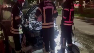 Çorum'da seyir halindeyken elektrik aksamındaki
